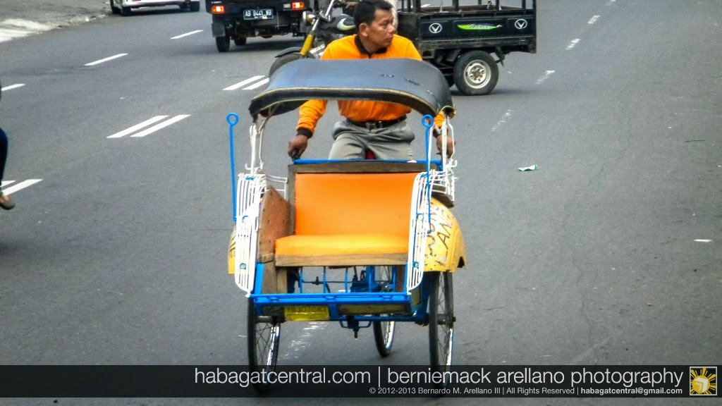 Becak, the sidecar of Jogja