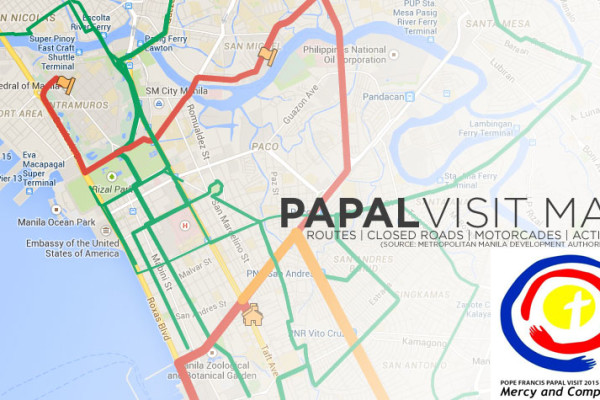 Papal Visit Map
