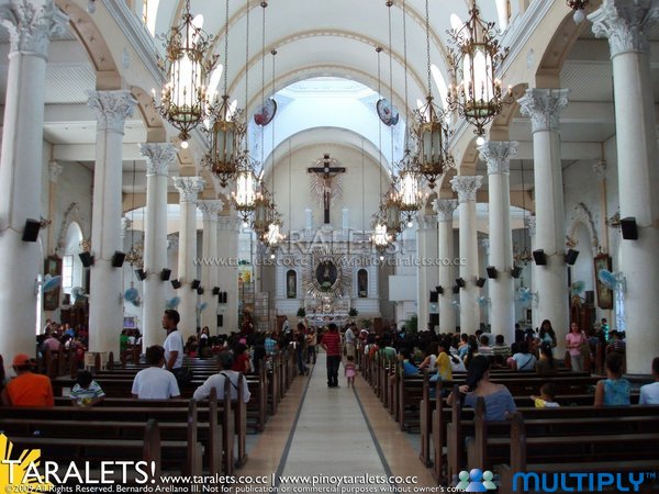 Inside Santo Rosario de Angeles Church